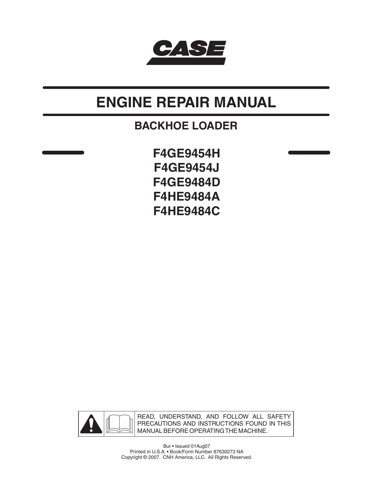 F4GE9454H F4GE9454J F4GE9484D F4HE9484A F4HE9484C ENGINE Service Manual